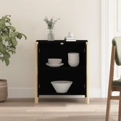Szafka Czarny Materiał drewnopochodny vidaXL