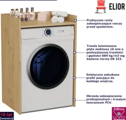 Szafka do zabudowy pralki dąb artisan - Elero