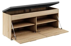Szafka Fala 2 Dąb Sonoma/Szary 100X37X49 Cm