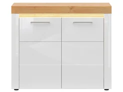 Szafka Horton 106 cm dwudrzwiowa biały połysk