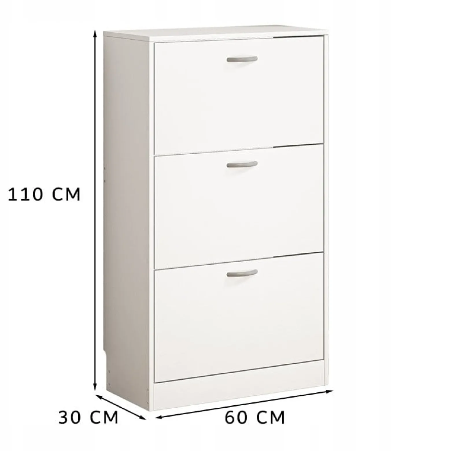Szafka komoda regał na buty do przedpokoju 3 drzwi nowoczesna loft 110 cm