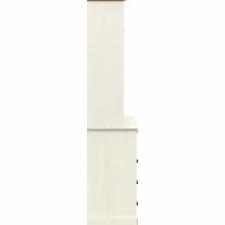 Szafka Kredens Biała z Drzwiami Szklanymi z Szufladami 80x40x176 cm