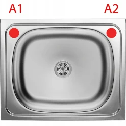 Szafka Kuchenna Biała 50x40 Zlewozmywak Bateria Obrotowa