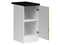 Szafka kuchenna dolna Junona Line 40 cm prawa dąb delano jasny z blatem