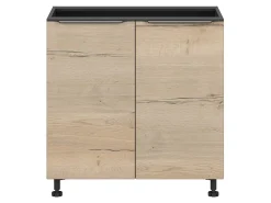 Szafka kuchenna dolna Sole L6 80 cm dwudrzwiowa dąb halifax natura
