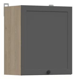 Szafka kuchenna górna Junona Line 50 cm z drzwiami lewa/prawa dąb bernstein/grafit