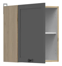 Szafka kuchenna górna Junona Line 50 cm z drzwiami lewa/prawa dąb bernstein/grafit