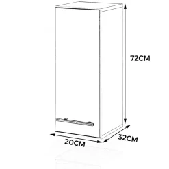 Szafka kuchenna modułowa górna mała 20cm spremium biały mat