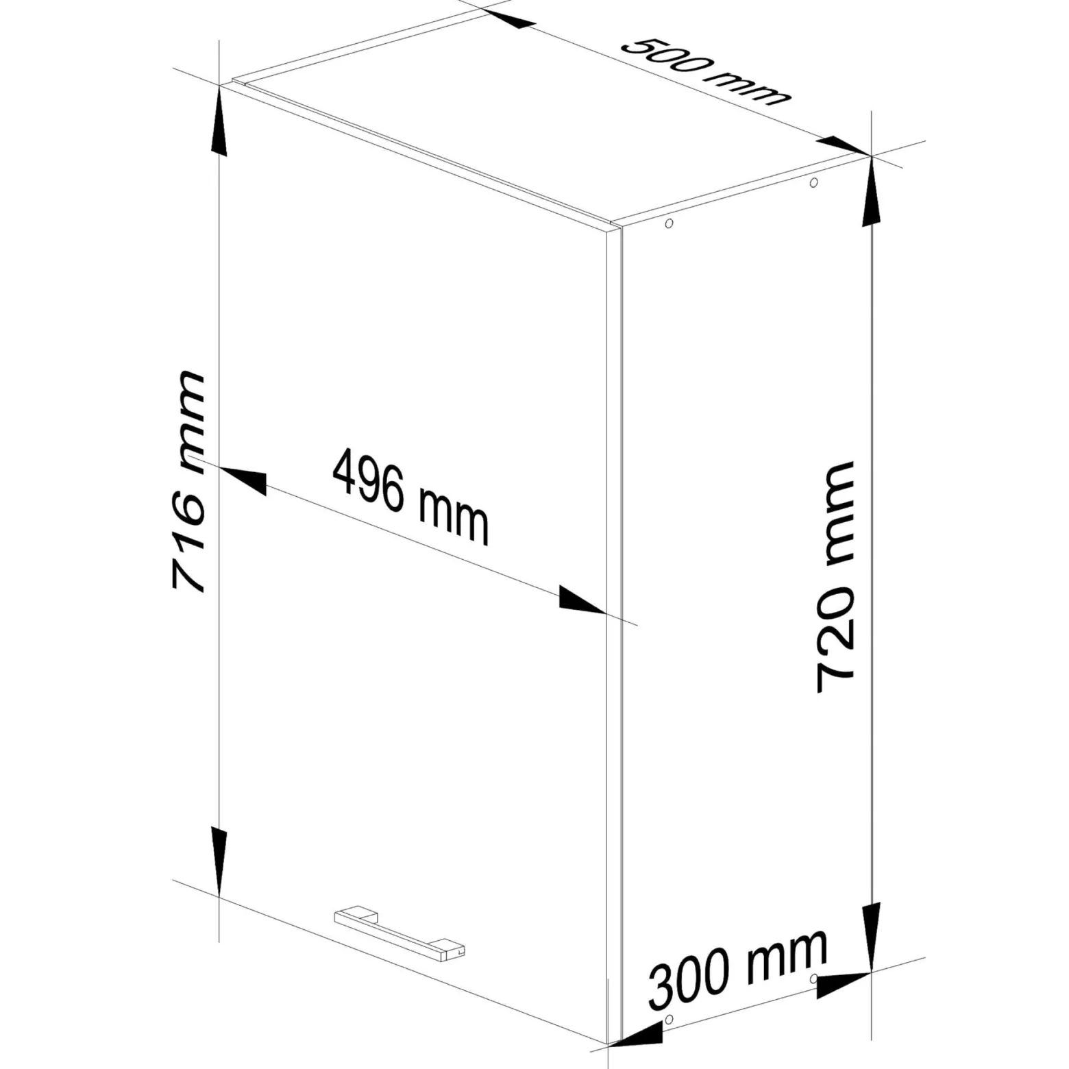Szafka kuchenna OLIWIA W50 H720 Biała 50x30x72 cm