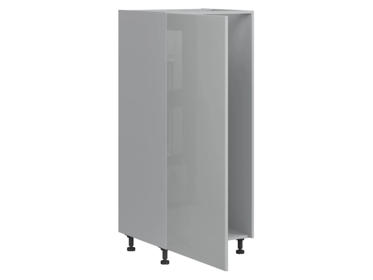 Szafka kuchenna pod zabudowę lodówki Top Line 60 cm lewa szary połysk