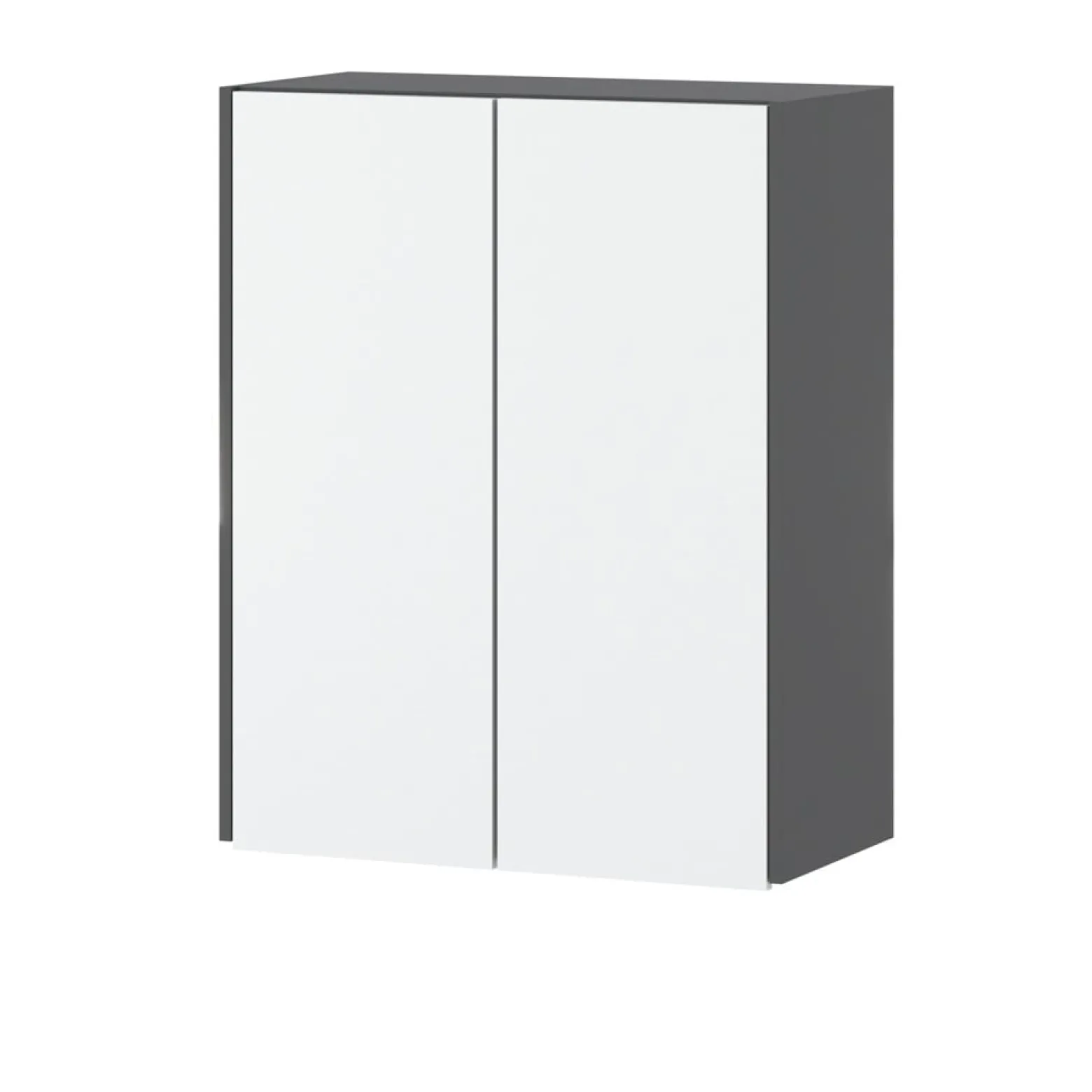 Szafka kuchenna wisząca bella modułowa 80cm szara biały mat