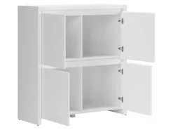 Szafka Larios 105 cm czterodrzwiowa biały połysk