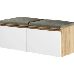 Szafka Megan 2 Dąb Craft Złoty/Biały/Szary 100X37X49 Cm