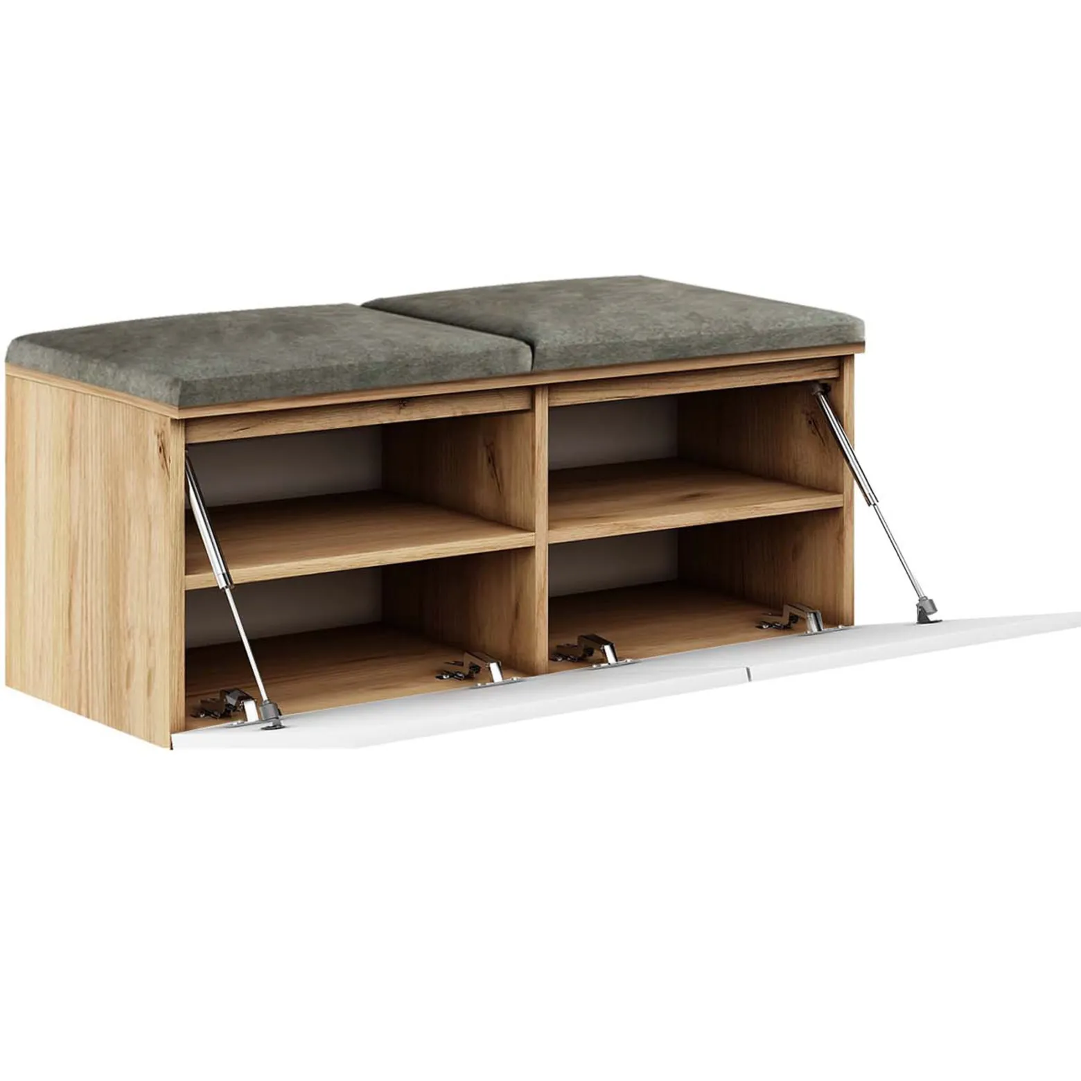 Szafka Megan 2 Dąb Craft Złoty/Biały/Szary 100X37X49 Cm
