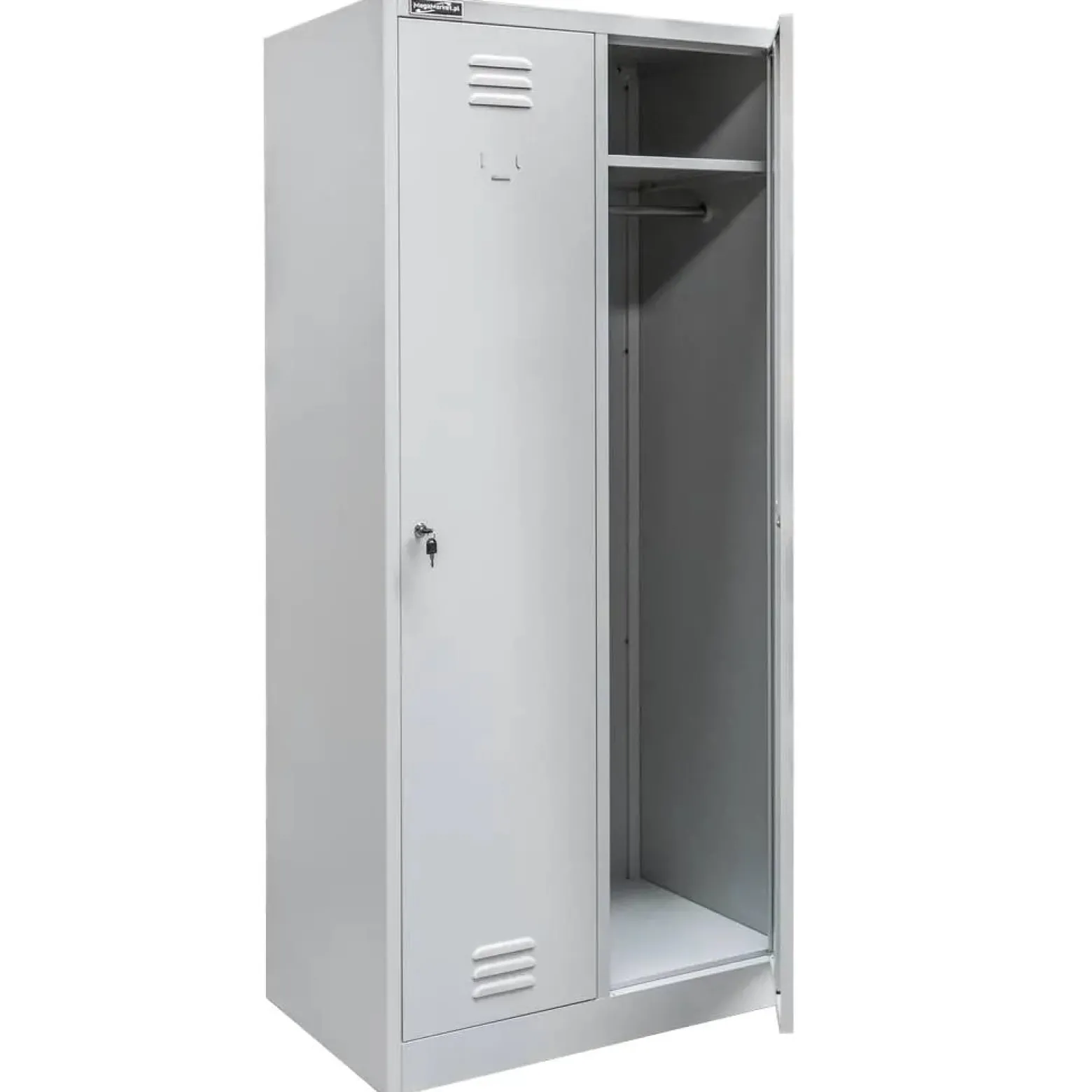 Szafka Metalowa Ubraniowa Socjalna BHP 180x80x50cm Szara Mega-M