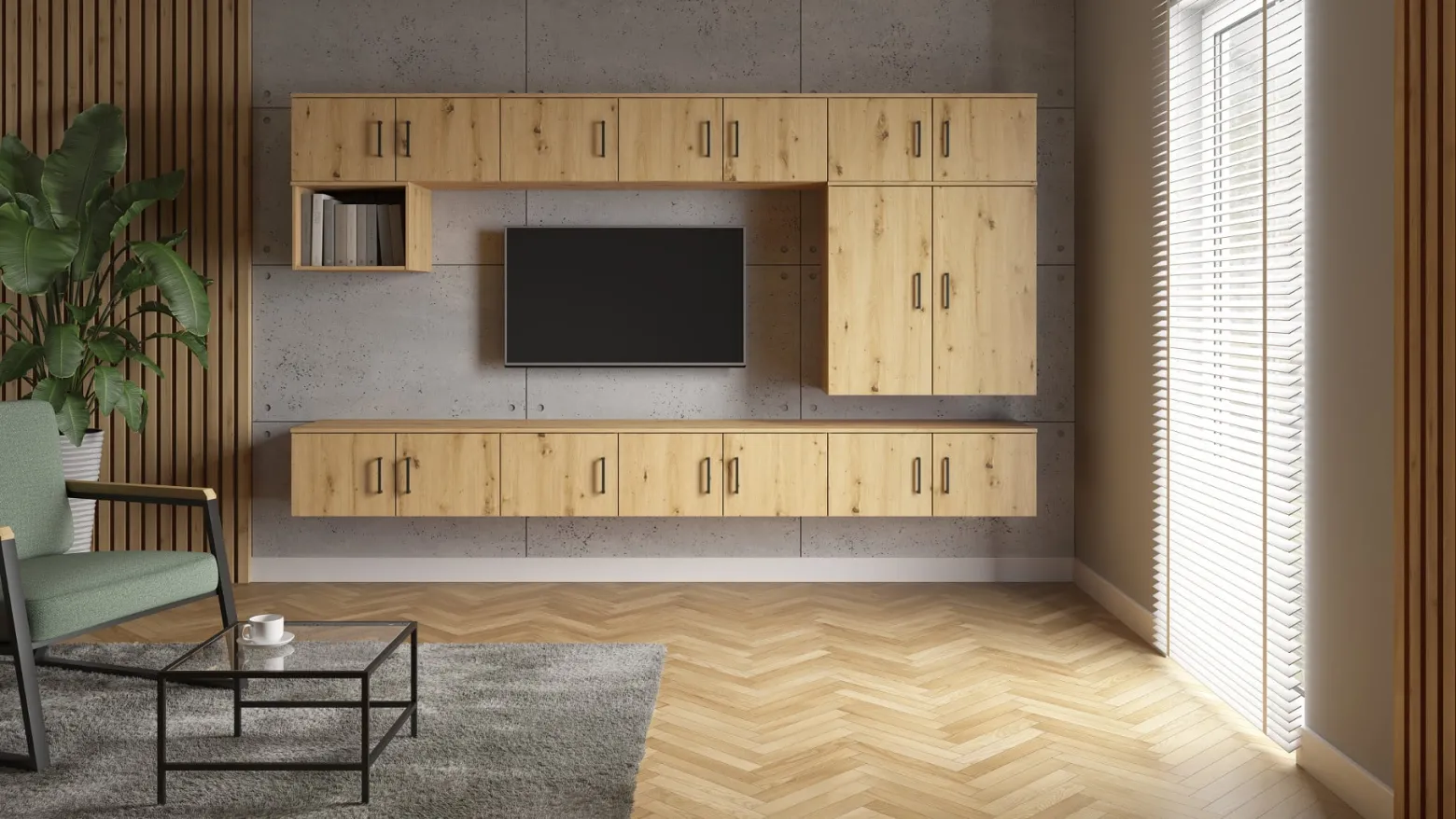 Szafka MultiDo 80 cm dwudrzwiowa dąb artisan
