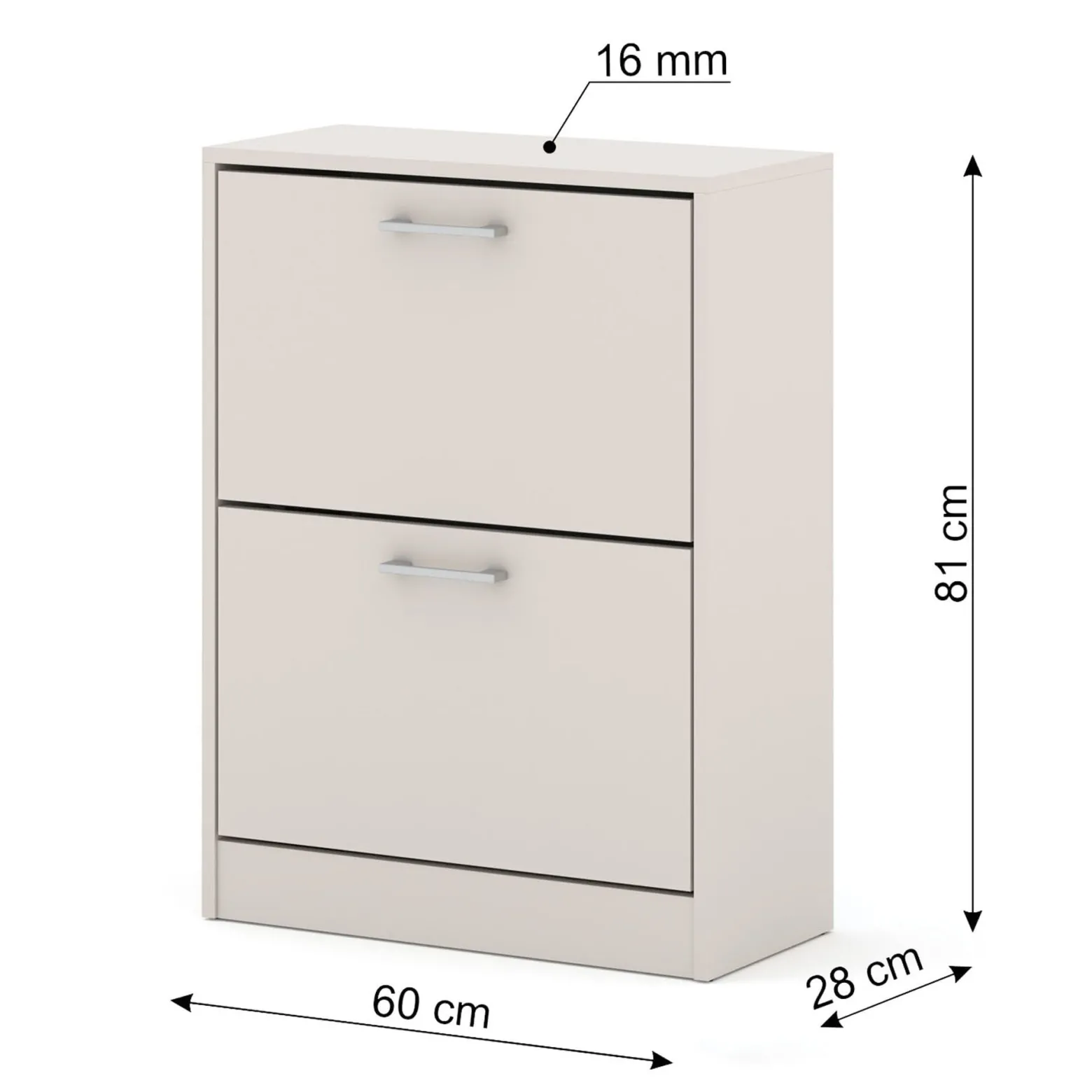 Szafka na buty IGA 2D 60 cm KASZMIR uchylna do przedpokoju