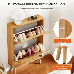 Szafka na buty otwierana uchylna komoda 60 cm