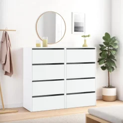 Szafka na buty szeroka 120cm regał na obuwie półka biały mat