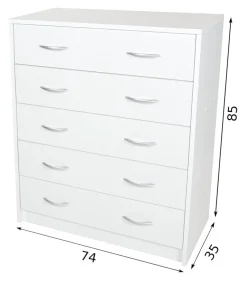 Szafka na buty z 5 półkami - Luero