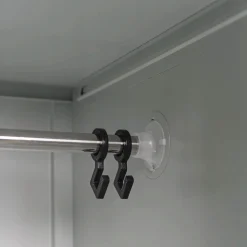 Szafka na ubrania 80 cm szara metalowa
