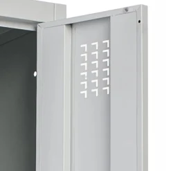 Szafka na ubrania 80 cm szara metalowa