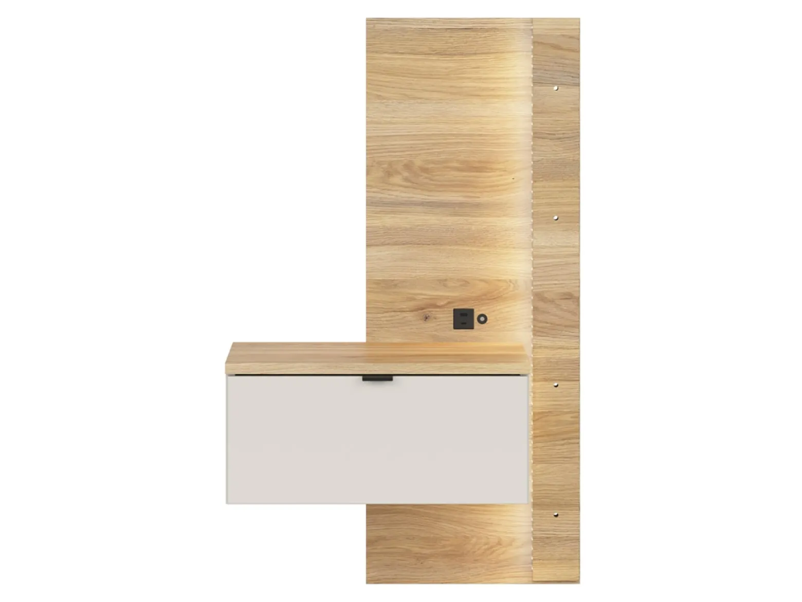 Szafka nocna Glamour 50 lewa z szufladą kaszmir/dąb mauvella USB LED