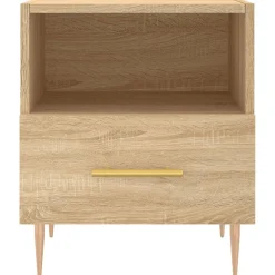 Szafka Nocna Komoda Brąz Stolik Półka Nocna Do Sypialni 40x35x47.5 cm