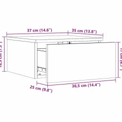 Szafka Nocna Komoda Stolik Nocny Do Sypialni 37 x 35 x 18.5 cm