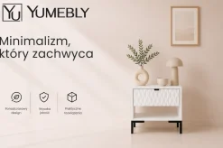 Szafka nocna MODERN – Biała | 52x55x40 cm