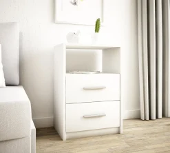 Szafka nocna 2SO BIAŁA 40cm szuflady komoda regał