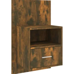 Szafka Nocna Stolik Komoda Brązowa Wisząca Do Sypialni 48,5x32,5x80 cm