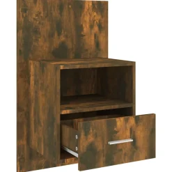 Szafka Nocna Stolik Komoda Brązowa Wisząca Do Sypialni 48,5x32,5x80 cm