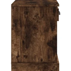 Szafka Nocna Stolik Komoda Brązowa z Szufladą Do Sypialni 43x36x50 cm