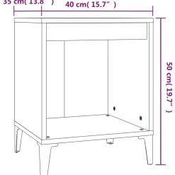 Szafka Nocna Stolik Komoda Czarna Do Sypialni Pokoju Salonu 40x35x50 cm
