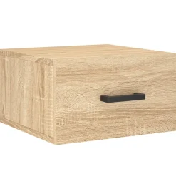 Szafka Nocna Wisząca Brąz Komoda Stolik Nocny Do Sypialni 35x35x20 cm