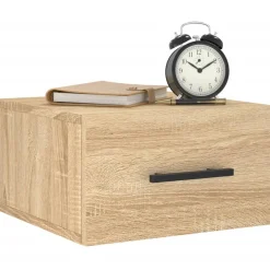 Szafka Nocna Wisząca Brąz Komoda Stolik Nocny Do Sypialni 35x35x20 cm