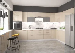 Szafka pod piekarnik 60 VENTO DP-60/214 beżowy połysk
