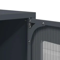 Szafka Pod Telewizor Antracytowa Półka Szafka RTV Stalowa 68x39x60.5 cm