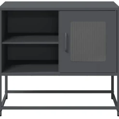Szafka Pod Telewizor Antracytowa Półka Szafka RTV Stalowa 68x39x60.5 cm