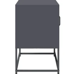 Szafka Pod Telewizor Antracytowa Półka Szafka RTV Stalowa 68x39x60.5 cm