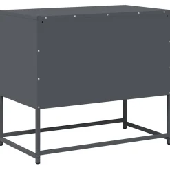 Szafka Pod Telewizor Antracytowa Półka Szafka RTV Stalowa 68x39x60.5 cm