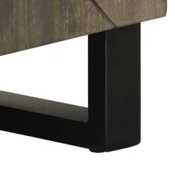 Szafka pod telewizor czarna 105x33x46 cm lite drewno mango