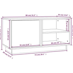 Szafka pod Telewizor Rtv Brąz Mat Drzwiczki Nowoczesny 80x35x40,5cm