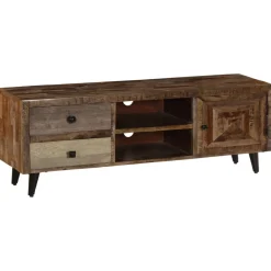Szafka pod Telewizor Rtv Brąz Mat Szuflady Drzwiczki Nowoczesny 118x30x40cm