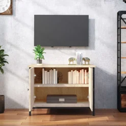 Szafka Pod Telewizor Stolik Półka Szafka RTV Brązowa 60x35x45 cm