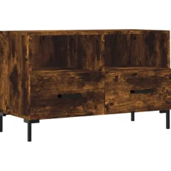 Szafka Pod Telewizor Stolik Półka Szafka RTV Brązowa 80x36x50 cm