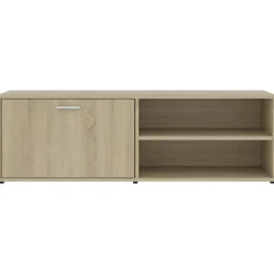 Szafka Pod Telewizor Stolik Półka Szafka RTV Brązowa 120x34x37 cm