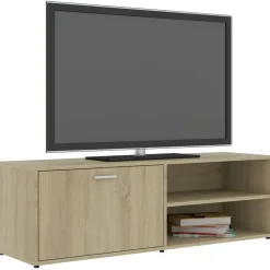 Szafka Pod Telewizor Stolik Półka Szafka RTV Brązowa 120x34x37 cm