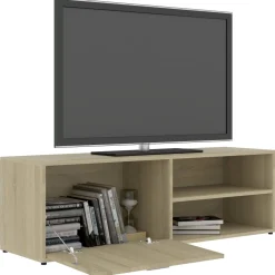 Szafka Pod Telewizor Stolik Półka Szafka RTV Brązowa 120x34x37 cm